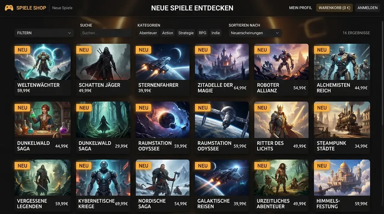 Neuheiten & Spezialitäten · Spy